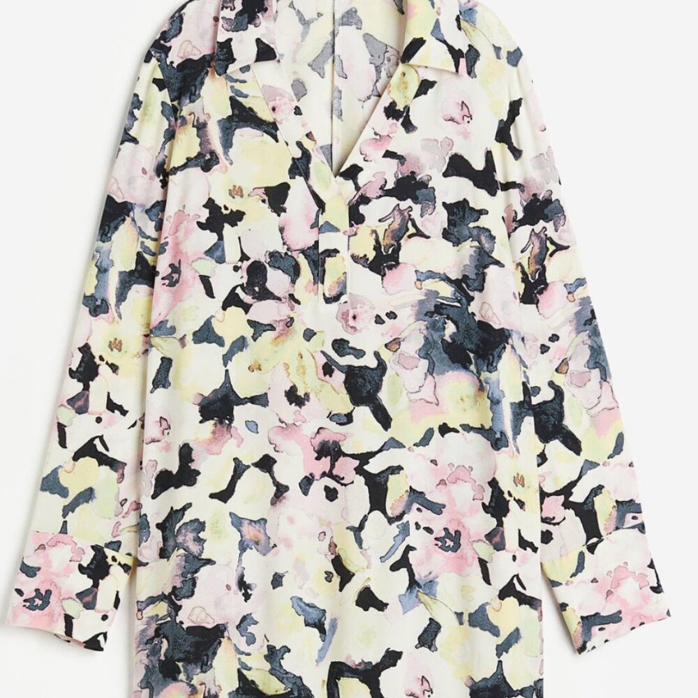 H&M watercolor pattern dress